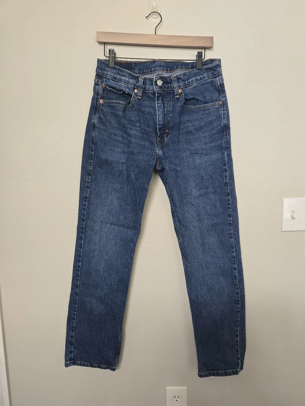 Levis 505 Medium Wash Jeans Size Waist 32 L32 - Picture 1 of 10